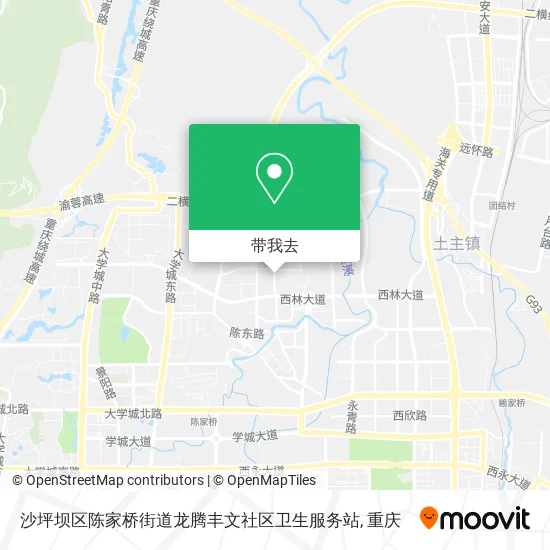 沙坪坝区陈家桥街道龙腾丰文社区卫生服务站地图