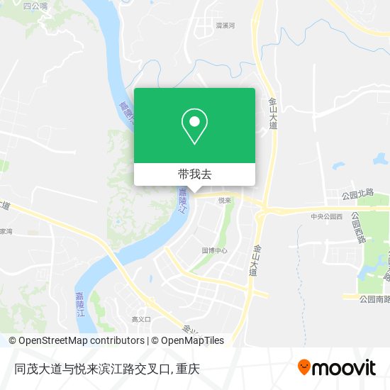 同茂大道与悦来滨江路交叉口地图