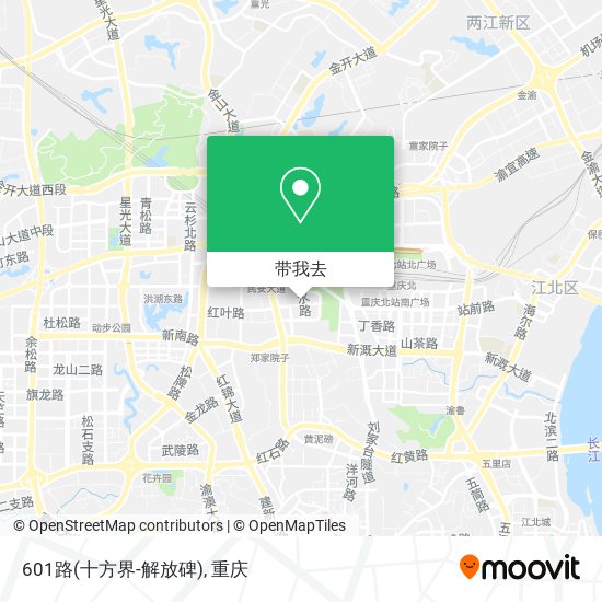 601路(十方界-解放碑)地图