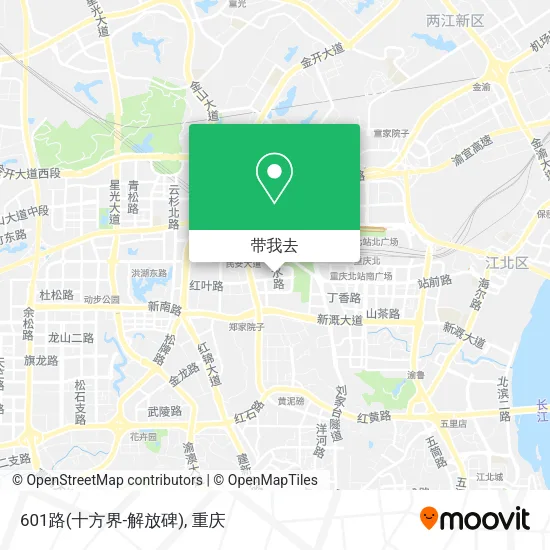 601路(十方界-解放碑)地图