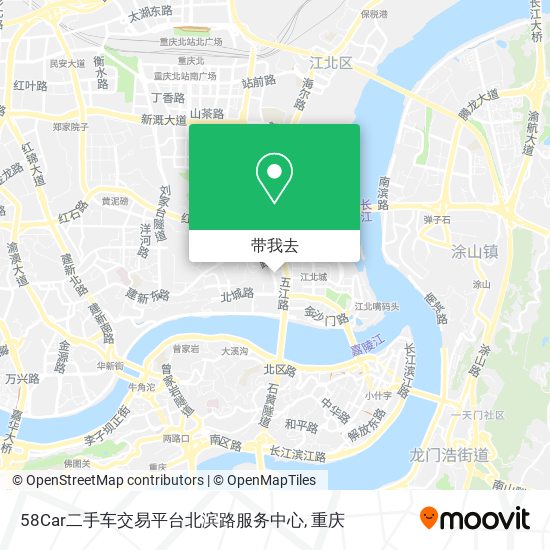 58Car二手车交易平台北滨路服务中心地图