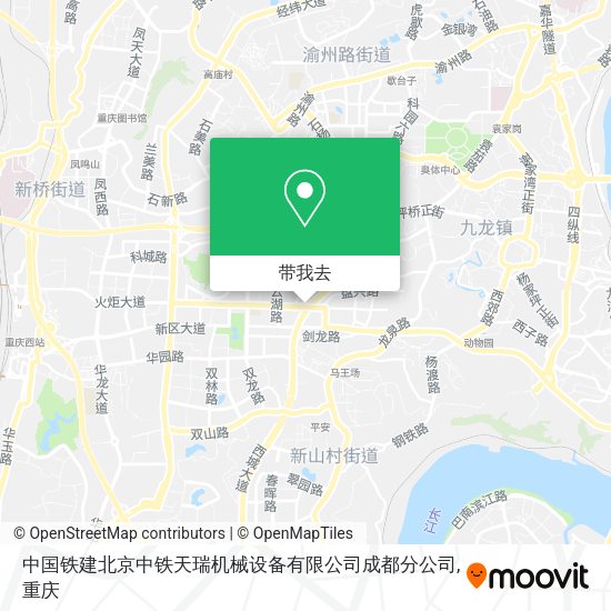 中国铁建北京中铁天瑞机械设备有限公司成都分公司地图