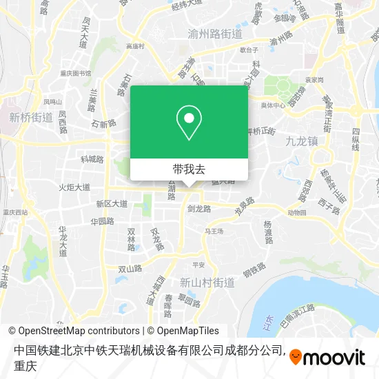 中国铁建北京中铁天瑞机械设备有限公司成都分公司地图