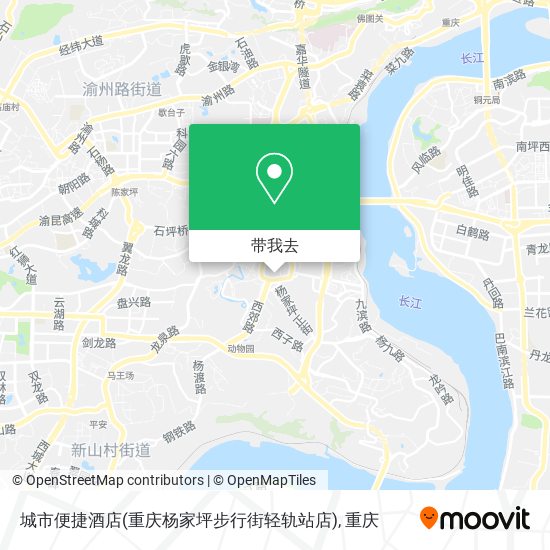 城市便捷酒店(重庆杨家坪步行街轻轨站店)地图