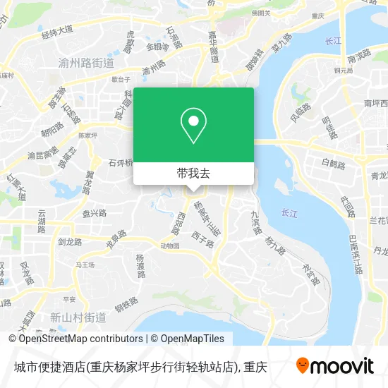 城市便捷酒店(重庆杨家坪步行街轻轨站店)地图