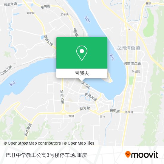 巴县中学教工公寓3号楼停车场地图
