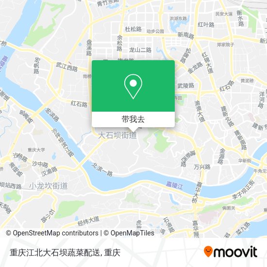 重庆江北大石坝蔬菜配送地图