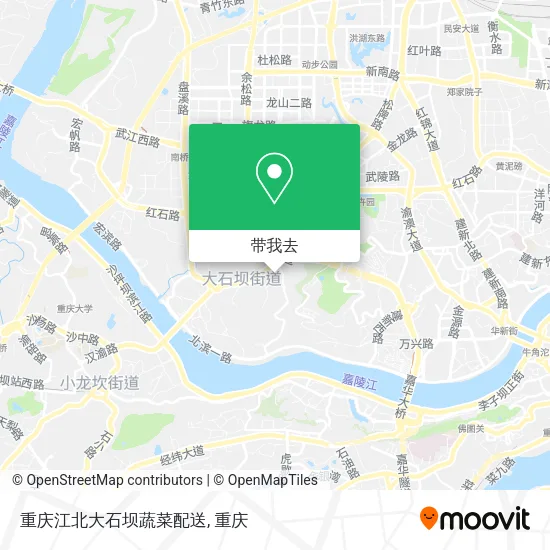 重庆江北大石坝蔬菜配送地图
