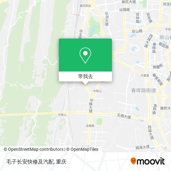 毛子长安快修及汽配地图