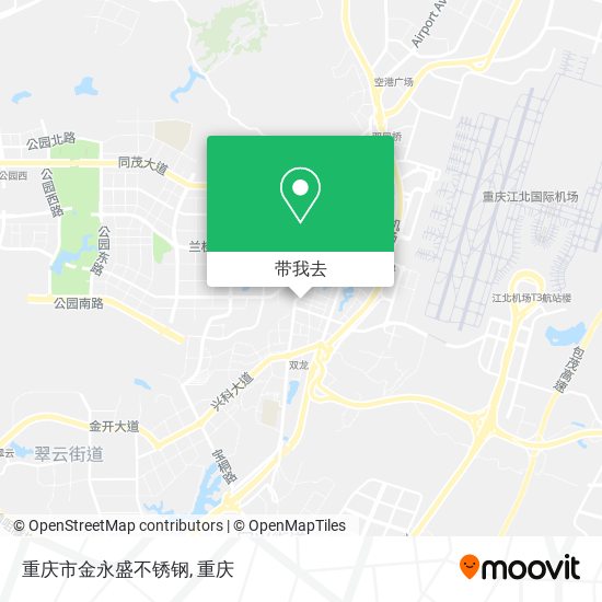 重庆市金永盛不锈钢地图