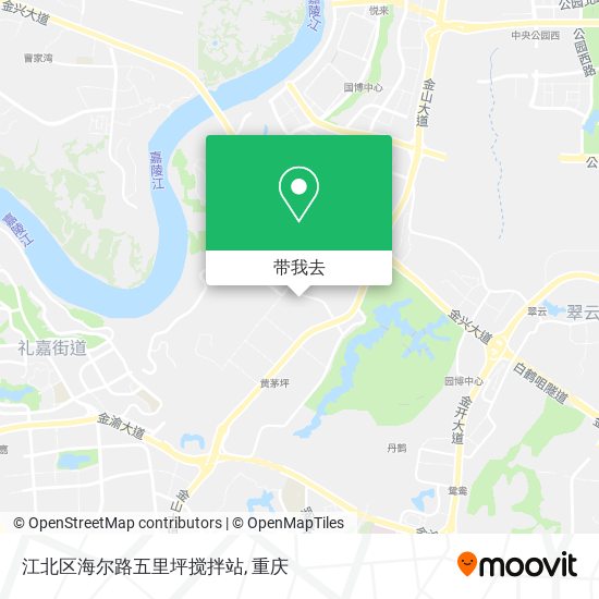 江北区海尔路五里坪搅拌站地图