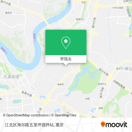 江北区海尔路五里坪搅拌站地图