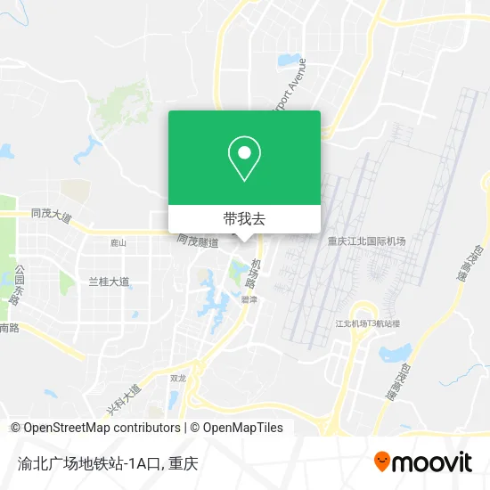 渝北广场地铁站-1A口地图