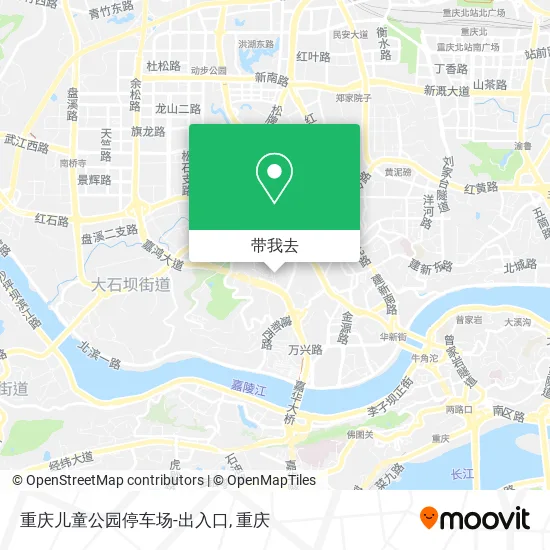 重庆儿童公园停车场-出入口地图