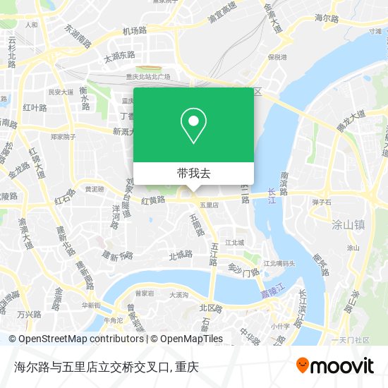 海尔路与五里店立交桥交叉口地图