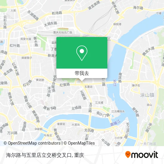 海尔路与五里店立交桥交叉口地图