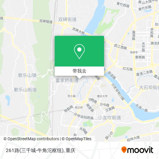 261路(三千城-牛角沱枢纽)地图