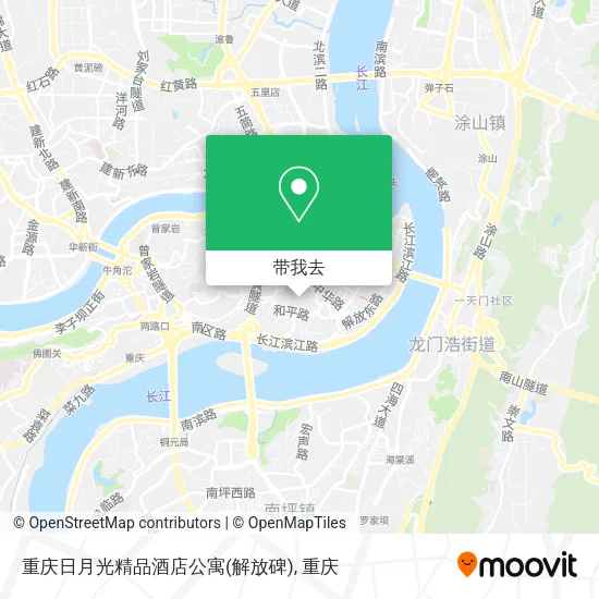 重庆日月光精品酒店公寓(解放碑)地图