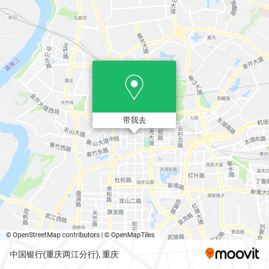 中国银行(重庆两江分行)地图