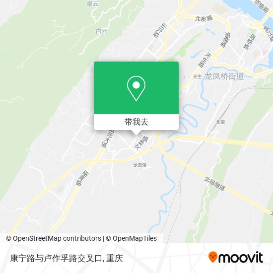 康宁路与卢作孚路交叉口地图