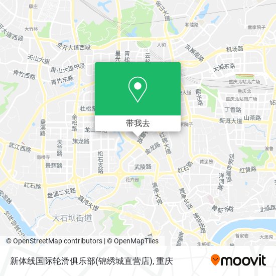 新体线国际轮滑俱乐部(锦绣城直营店)地图