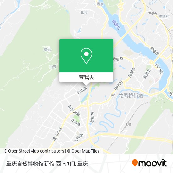 重庆自然博物馆新馆-西南1门地图