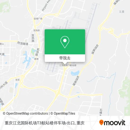 重庆江北国际机场T3航站楼停车场-出口地图