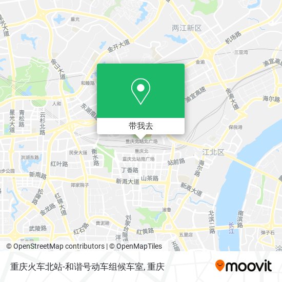 重庆火车北站-和谐号动车组候车室地图