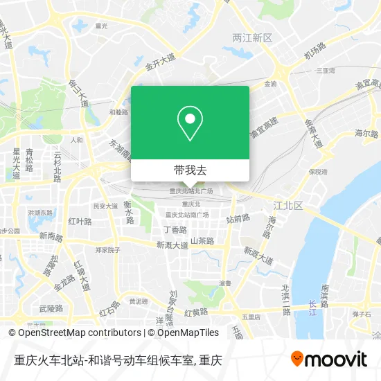 重庆火车北站-和谐号动车组候车室地图