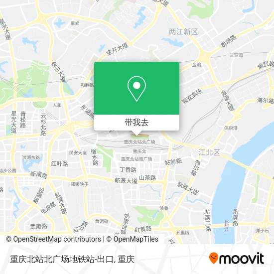 重庆北站北广场地铁站-出口地图