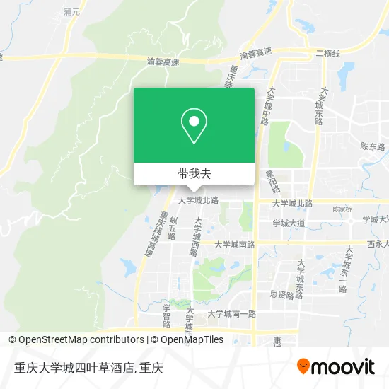 重庆大学城四叶草酒店地图