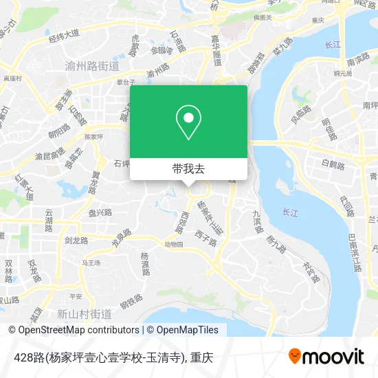 428路(杨家坪壹心壹学校-玉清寺)地图