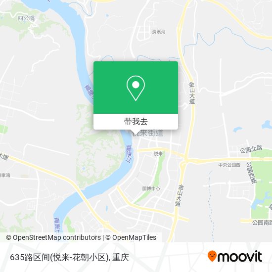 635路区间(悦来-花朝小区)地图