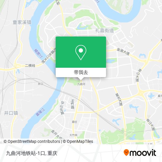 九曲河地铁站-1口地图