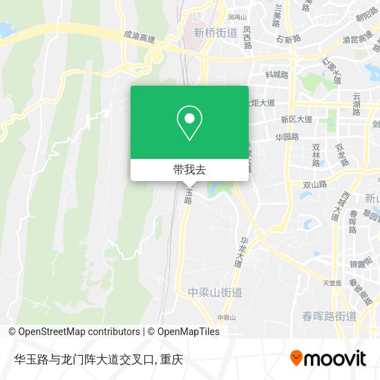 华玉路与龙门阵大道交叉口地图