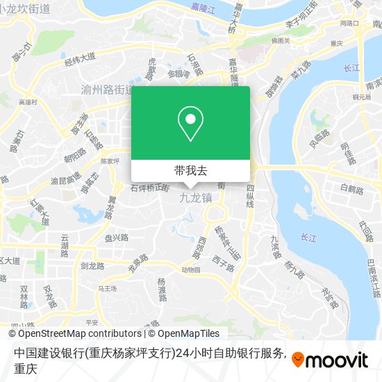 中国建设银行(重庆杨家坪支行)24小时自助银行服务地图
