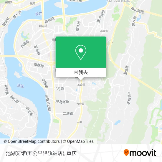 池湖宾馆(五公里轻轨站店)地图