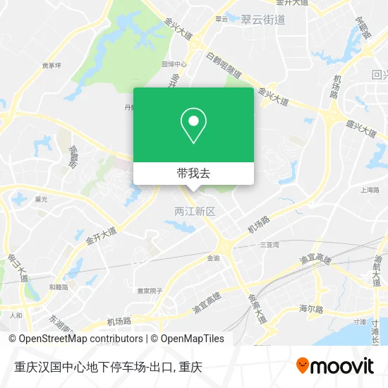 重庆汉国中心地下停车场-出口地图