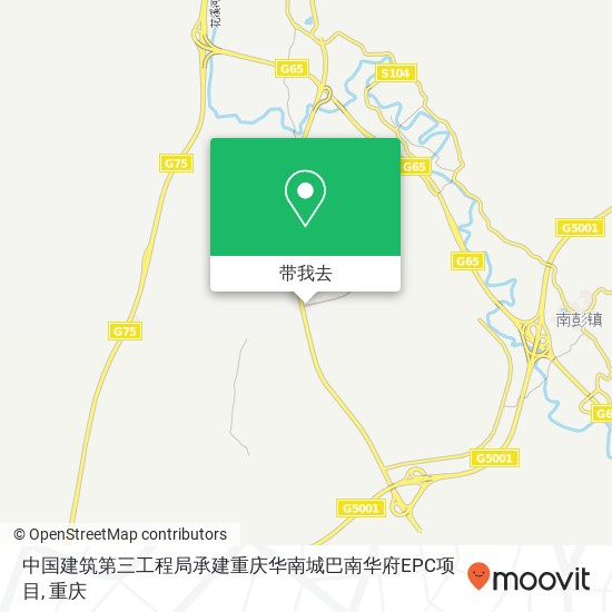 中国建筑第三工程局承建重庆华南城巴南华府EPC项目地图