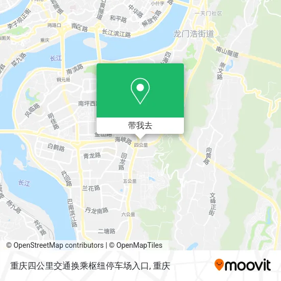 重庆四公里交通换乘枢纽停车场入口地图