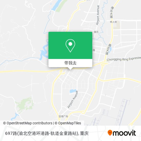697路(渝北空港环港路-轨道金童路站)地图
