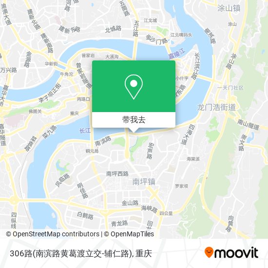 306路(南滨路黄葛渡立交-辅仁路)地图
