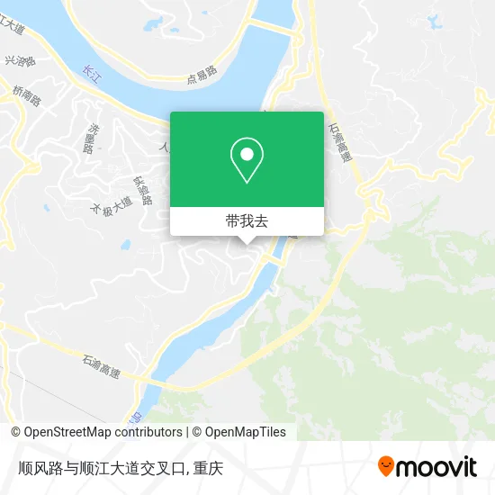 顺风路与顺江大道交叉口地图
