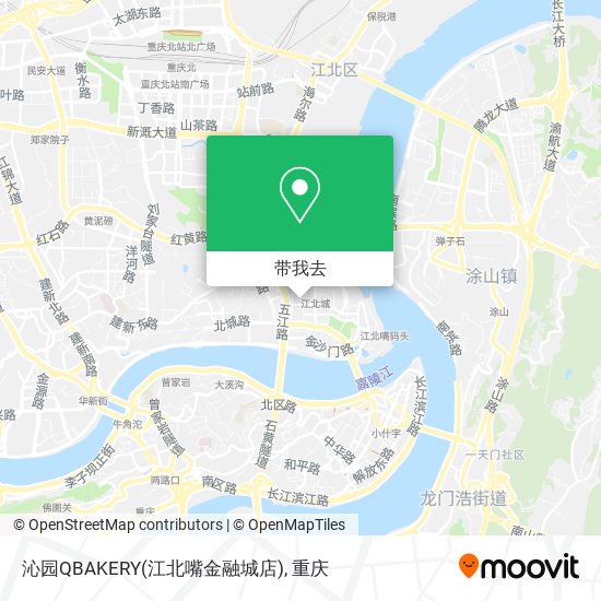 沁园QBAKERY(江北嘴金融城店)地图