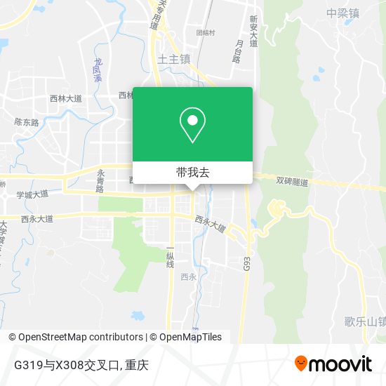 G319与X308交叉口地图