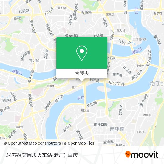 347路(菜园坝火车站-老厂)地图