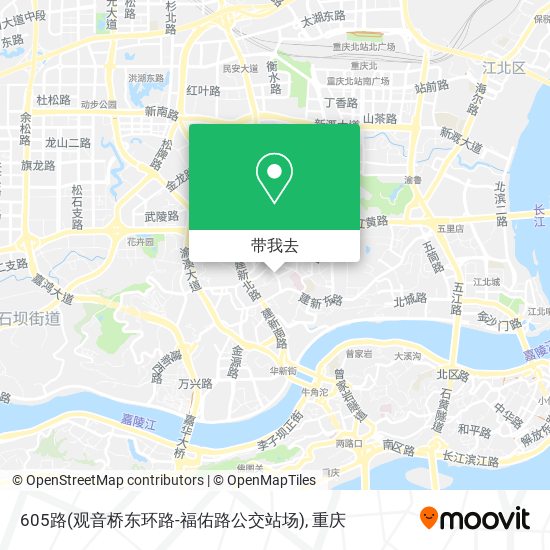 605路(观音桥东环路-福佑路公交站场)地图