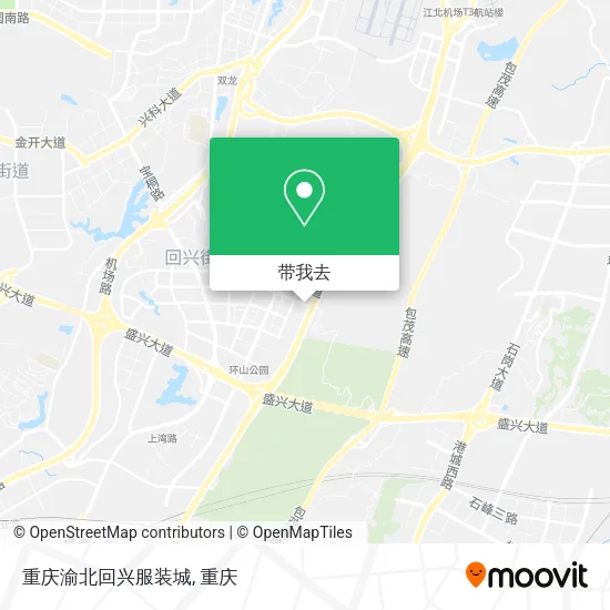 重庆渝北回兴服装城地图