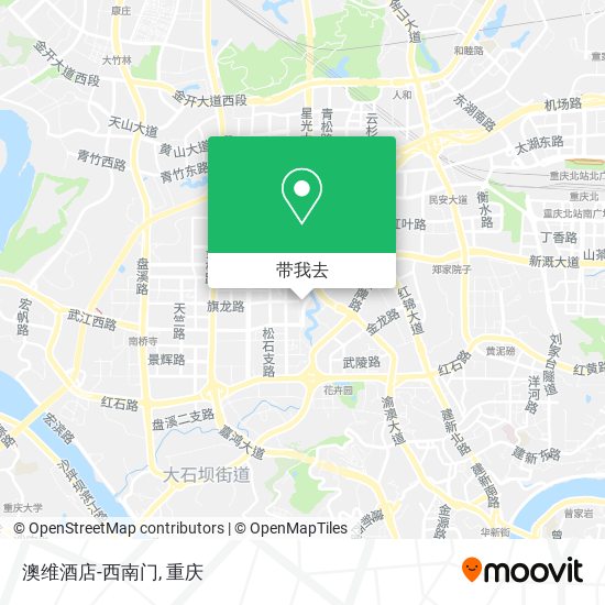 澳维酒店-西南门地图