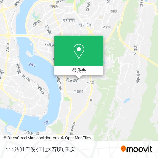 115路(山千院-江北大石坝)地图